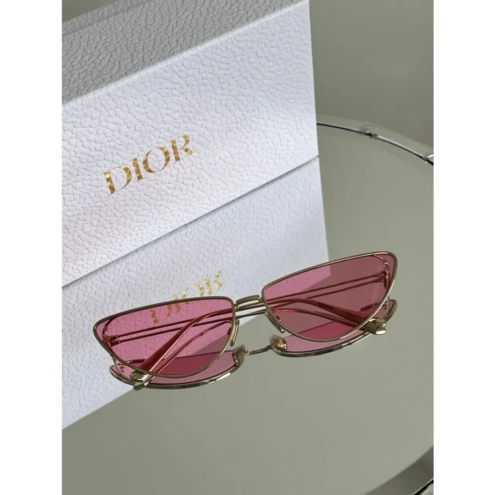 NEW Dior MissDior B1U Cat Eye Sunglasses in Gold Pink